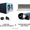 cul-de-sac dual fan kit + White vent