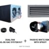 cul-de-sac dual fan kit + shale grey vent