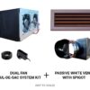 cul-de-sac dual fan kit + brown vent